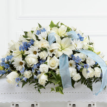 Tender Treasure Casket Spray –  Abell Flower Shop, Abernathy TX