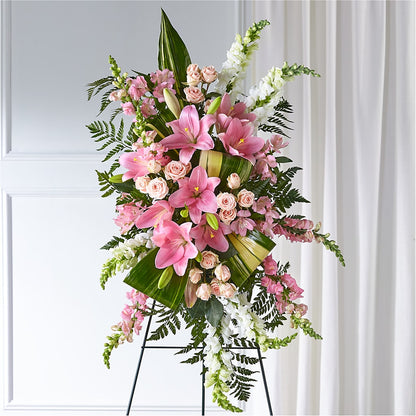 Elegant Embrace Standing Spray –  Abell Flower Shop, Abernathy TX
