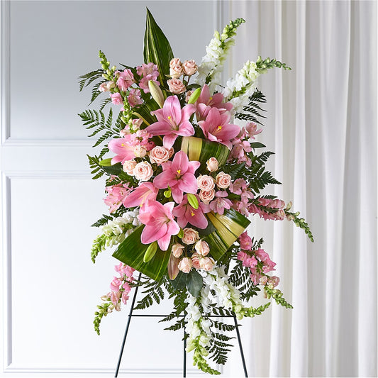 Elegant Embrace Standing Spray –  Abell Flower Shop, Abernathy TX