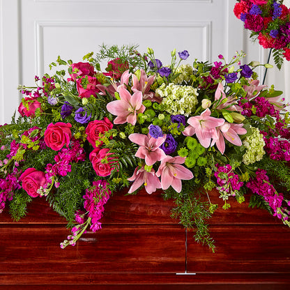 Radiant Tribute Casket Spray –  Abell Flower Shop, Abernathy TX