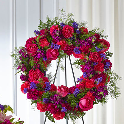 Calming Colors Wreath –  Abell Flower Shop, Abernathy TX