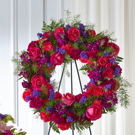 Calming Colors Wreath –  Abell Flower Shop, Abernathy TX
