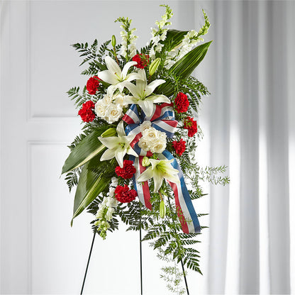 Stars of Life Standing Spray –  Abell Flower Shop, Abernathy TX