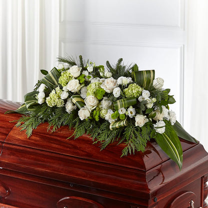 Hopeful Gesture Casket Spray –  Abell Flower Shop, Abernathy TX
