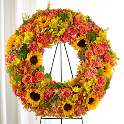 Autumnal Memories Wreath (Standard) –  Abell Flower Shop, Abernathy TX