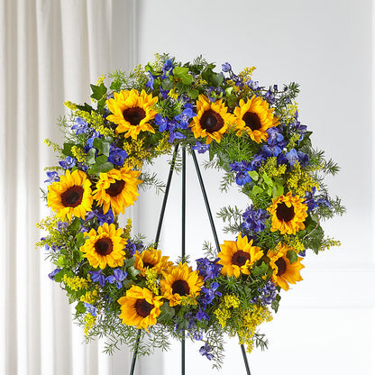 Bright Rays Wreath –  Abell Flower Shop, Abernathy TX