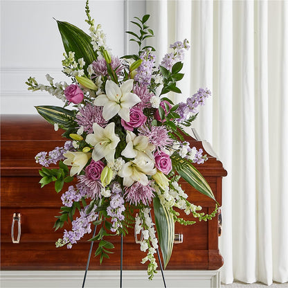 Grateful Hearts Standing Spray –  Abell Flower Shop, Abernathy TX