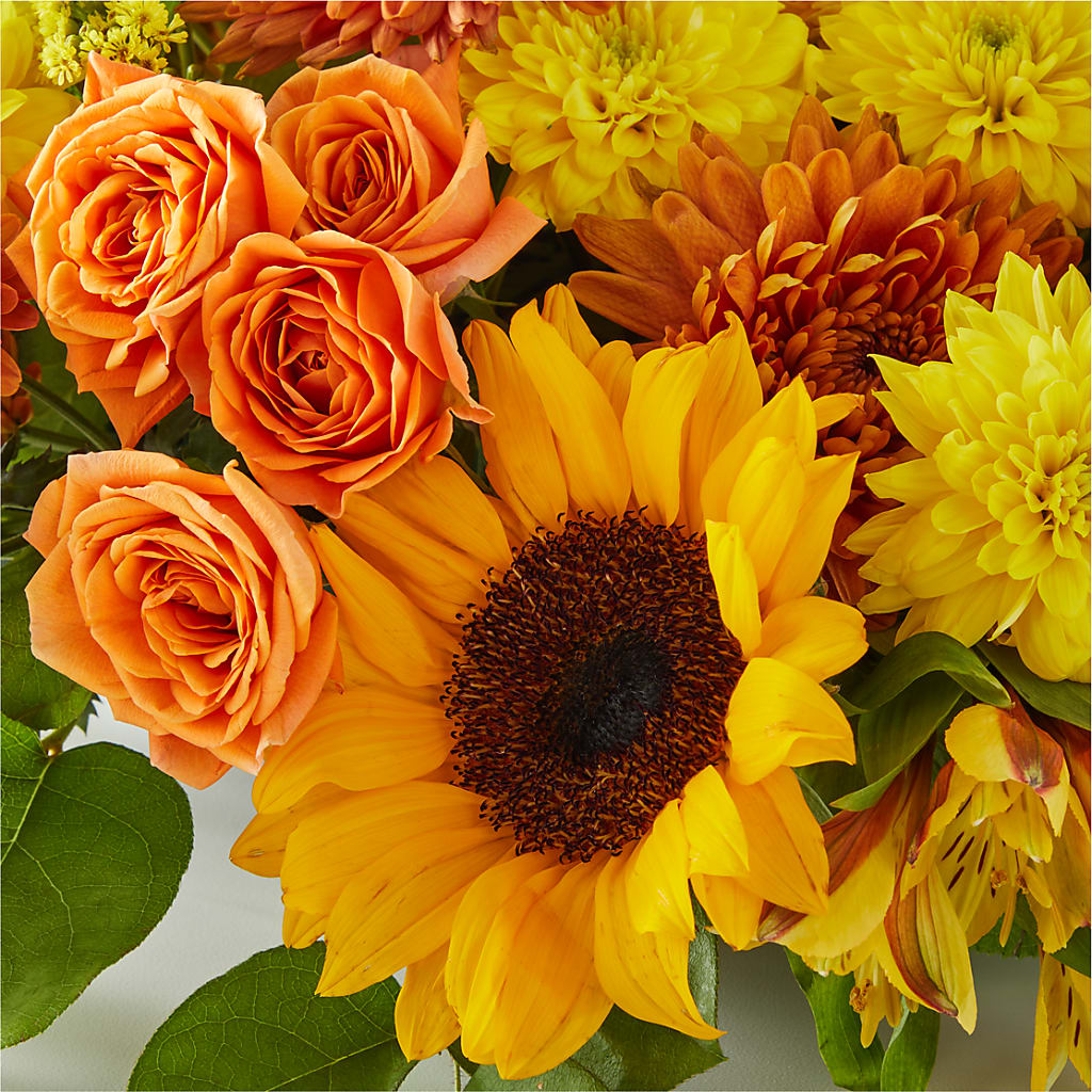 Autumn Harmony Centerpiece –  Abell Flower Shop, Abernathy TX